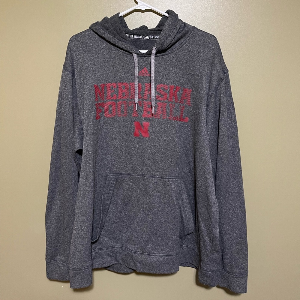 Adidas Climilite Nebraska Football Hoodie